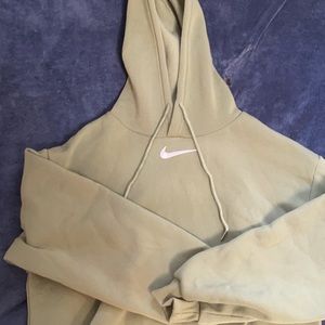 Vintage Nike Hoodie Center Swoosh Green Rare
